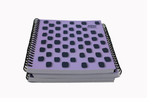 15672EX - Europa Splash A5 Notepad Wirebound 160 Pages 80gsm FSC Paper Ruled Punched 4 Holes Purple (Pack 3) - EU1504Z