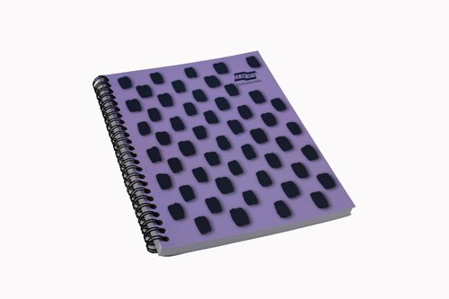 Europa Splash A5 Notepad Wirebound 160 Pages 80gsm FSC Paper Ruled Punched 4 Holes Purple (Pack 3) - EU1504Z Clairefontaine