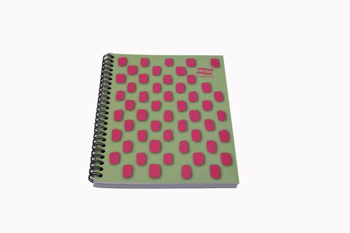 Europa Splash A5 Notepad Wirebound 160 Pages 80gsm FSC Paper Ruled Punched 4 Holes Pink (Pack 3) - EU1505Z