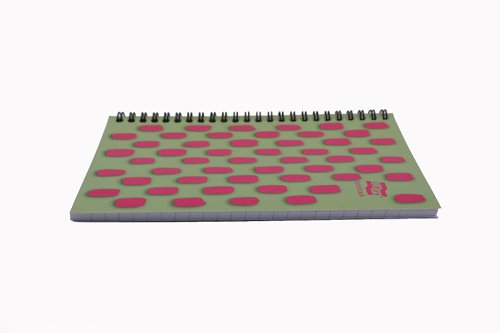 Europa Splash A5 Notepad Wirebound 160 Pages 80gsm FSC Paper Ruled Punched 4 Holes Pink (Pack 3) - EU1505Z 15679EX