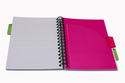 Europa Splash A5 Project Book Wirebound 200 Micro Perforated Pages 80gsm FSC Ruled Paper Punched 4 Holes Pink (Pack 3) - EU1509Z Clairefontaine