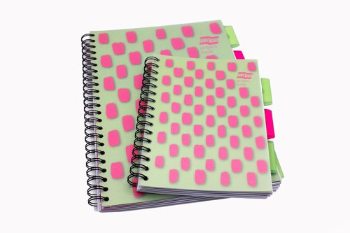 GH00308 Europa Splash Project Book 200 Lined Pages A5 Pink Cover (Pack of 3) EU1509Z