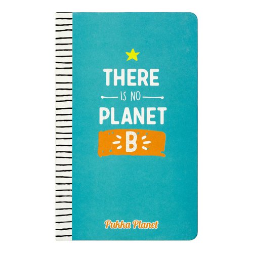 Pukka Planet Casebound Notebook 134 x 215mm 192 8mm Ruled 90gsm Pages There Is No Planet B - 9703-SPP