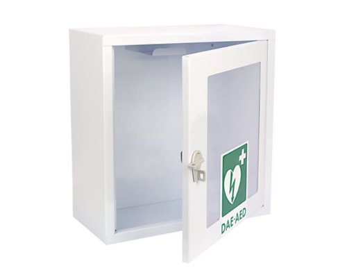 WAC01121 | The Smarty Saver Indoor Lockable Cabinet easy accommodates the Smarty Saver Defibrillator and it's carry case, keeping everything neatly organised and readily available. Featuring a sleek design with non-sharp corners and a clear Perspex front for instant visibility of the AED. This purpose-built cabinet made from galvanised P02 carbon steel sheet will keep your life-saving device secure, ready to be used in an emergency.