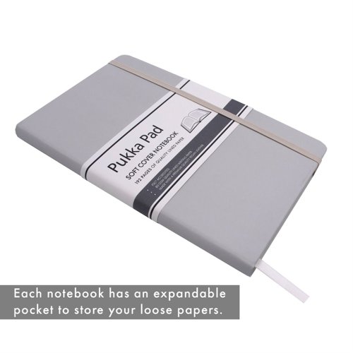 This stylish, Pukka Signature Soft Cover Notebook contains 192 pages of 80gsm ruled, acid free paper for sophisticated note-taking. The notebook features elegant soft covers and an additional expandable pocket for storing loose sheets of paper. A ribbon page marker helps you keep your place and the elasticated closure keeps contents secure.