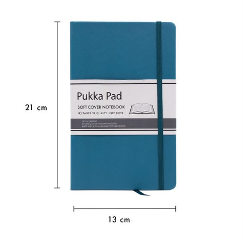 PP09805 Pukka Pad Signature Soft Cover Notebook A5 215x135mm 192 Pages Teal 7752-SIG