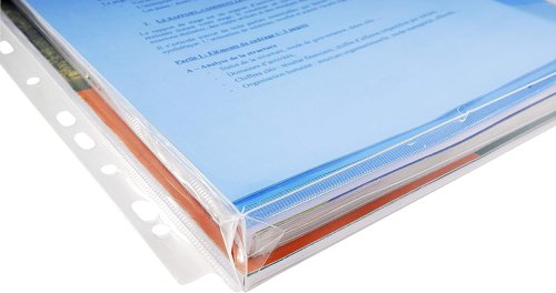 Pockets with 25mm gusset for storing thick documents.