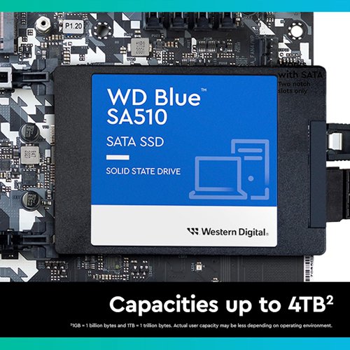 Western Digital Blue SA510 4TB 2.5 Inch SATA 6Gbs Internal SSD Solid State Drives 8WDS400T3B0A