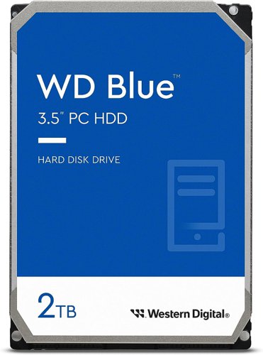 Western Digital Blue 2TB 3.5 Inch SATA 6Gbs 5640 RPM 64MB Buffer Internal Hard Drive Hard Disks 8WD20EARZ