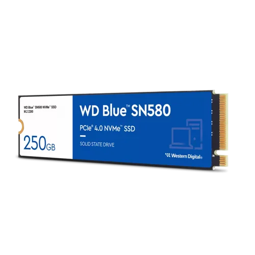 Western Digital Blue SN580 250GB M.2 PCI Express 4.0 TLC NVMe Internal Solid State Drive Solid State Drives 8WDS250G3B0E