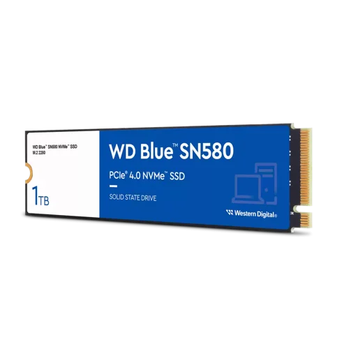 Western Digital Blue SN580 1TB M.2 PCI Express 4.0 TLC NVMe Internal Solid State Drive 8WDS100T3B0E Buy online at Office 5Star or contact us Tel 01594 810081 for assistance