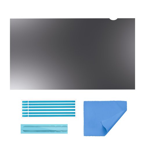 8ST10351600 | The monitor privacy screen is easy to attach and remove. Simply attach the 23 inch privacy screen to your 16:9 aspect ratio display using the attachment strips or slide-mount tabs. This confidentiality screen filter is also reversible. The matte side provides you with glare reduction and the glossy side of the privacy screen will provide you with increased clarity.Protect Your PrivacyThe privacy screen protector for desktop monitors is a great investment if you want to protect your privacy. It is a convenient and cost-effective way to keep your classified information, intellectual property or any other important data you wish to keep protected. You can have a peace of mind while working in the office or public environments because you know your screen is protected with the 30+/- degree privacy viewing angle. The cutout on the top corner of the privacy screen makes it easy to remove for sharing content with trusted audiences or switching between finishes.Blue Light ReductionLowering blue light exposure is important. To reduce digital eye strain, the monitor privacy film blocks between 40% to 51% of the blue light in the wavelength range of 380nm to 480nm.Antimicrobial ProtectionOur privacy screens feature an anti-microbial coating on the matte-side of the filter. Embedded antimicrobial technology provides protection against bacterial microbes by continuously eliminating up to 99.99% of certain surface bacteria. Antimicrobial screen protectors are ideal for environments where disinfection is important.The TAA compliant PRIVACY-SCREEN-23M is backed by a StarTech.com 2-year warranty and free lifetime technical support.