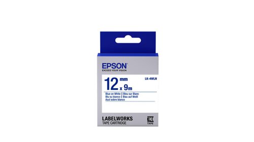 Epson LK-4WLN Label Cartridge Blue White 12mm (9m) C53S654022