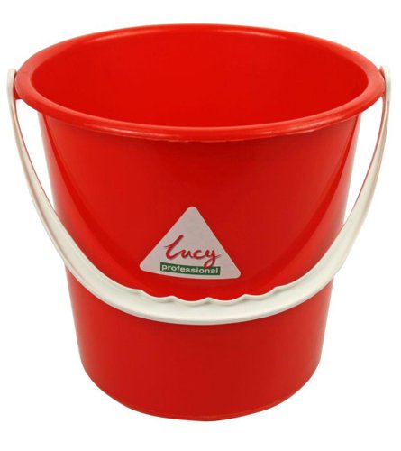 ValueX Plastic Bucket 10 Litre With Handle Red - 0907014  22805CP