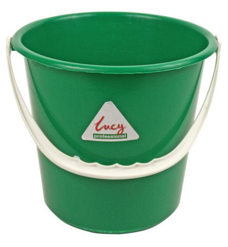 ValueX Plastic Bucket 10 Litre With Handle Green - 0907086OP 22798CP