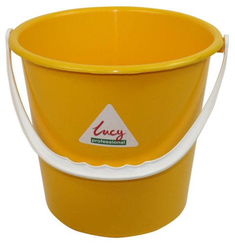 ValueX Plastic Bucket 10 Litre With Handle Yellow - 0907027