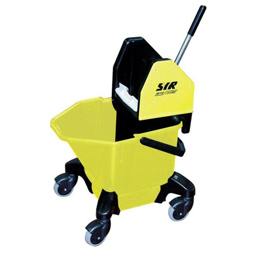 ValueX Combo Mop Bucket With Wringer 13 Litre With Heavy Duty Castors Yellow - 0907003