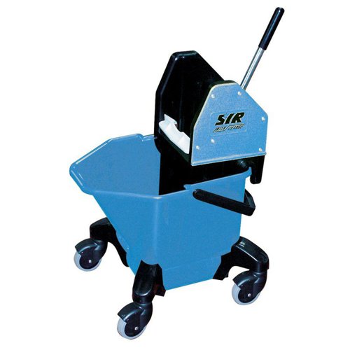 ValueX Combo Mop Bucket With Wringer 13 Litre With Heavy Duty Castors Blue - 0907004
