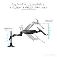 StarTech.com Desk Mount Laptop Arm Full Motion Articulating Arm for Laptop or Single 34 Inch Monitor