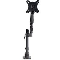 Save space with this premium desk mount monitor arm, by suspending your screen above your desk.Versatile UseUse the single arm monitor mount to mount your VESA mount monitor (75x75, 100x100) up to 34''.Sleek and Stable DesignMade of aluminum, the VESA mount monitor stand provides stable support for your display, with a weight capacity of up to 17.6 lb. (8 kg). Built-in USB 3.0 ports provide convenient connectivity for your computer.The arm extends 20.2'' (514 mm) to allow a wide range of motion. Move the monitor holder arm effortlessly side to side to adjust your screen.With its articulating arm, the monitor mount makes it easy to find the right viewing angle. Pan +90/-90 degrees left or right and tilt your display +90/-90 degrees up or down. For landscape or portrait viewing, rotate your display +90/-90 degrees.Height AdjustmentWork in comfort with this height adjustable monitor stand that lets you raise or lower the monitor arm along the pole, up to 24.4'' (620 mm).The Choice of IT Pros Since 1985StarTech.com conducts thorough compatibility and performance testing on all our products to ensure we are meeting or exceeding industry standards and providing high-quality products to IT Professionals. Our local StarTech.com Technical Advisors have broad product expertise and work directly with our StarTech.com Engineers to provide support for our customers both pre and post-sales.The ARMPIVOT2USB3 is backed by a StarTech.com 2-year warranty and free lifetime technical support. 