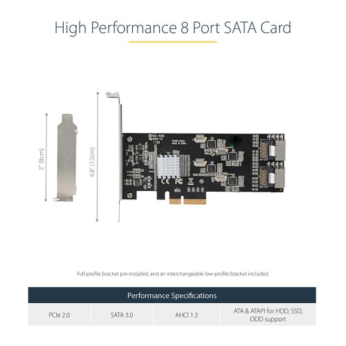 StarTech.com 8 Port 6Gbps SATA PCI Express Card Controller 8ST10349902 Buy online at Office 5Star or contact us Tel 01594 810081 for assistance
