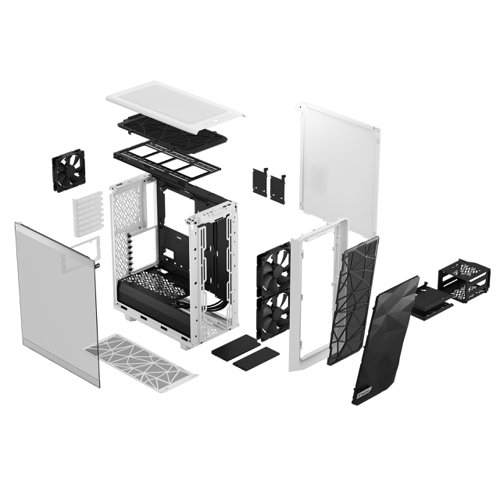 Fractal Design Meshify 2 Compact White TG Clear Tint PC Case Fractal Design