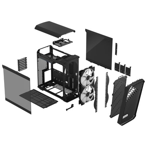 Fractal Design Torrent Compact RGB Black TG Light Tint Tower PC Case Desktop Computers 8FR10361131