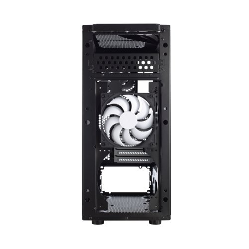 8FR10070679 | The Core 2300 is the compact ATX Mid Tower of the x3 Series that combines a clean, modern exterior design with great cooling and component compatibility. It comes with two pre-installed fans, and great radiator support for its size  The case is equipped with two pre-installed 120mm fans and can support both 280mm and 240mm water cooling radiators.An innovative vertical hard drive bracket can fit a total of six drives - three 3.5” drives and three 2.5” drives. An additional 2.5” SSD mounting is available behind the power supply position. A beautiful build is easy to achieve with the black/white contrasted interior and well-designed cable routing capabilities.