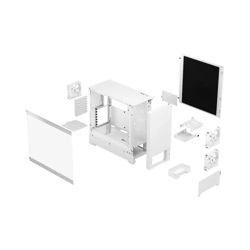 Fractal Design ATX Pop Silent White TG Clear Tint Tower PC Case Desktop Computers 8FR10361719