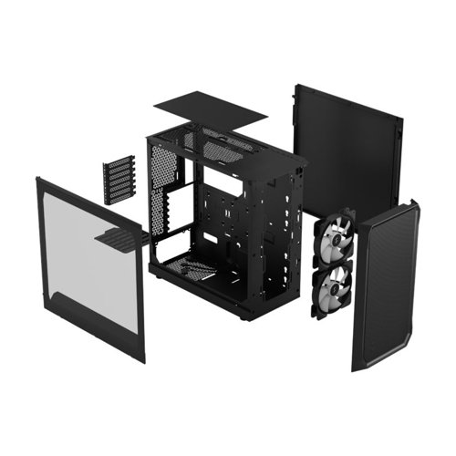 Fractal Design Focus 2 ATX RGB Black TG Clear Tint PC Case Fractal Design