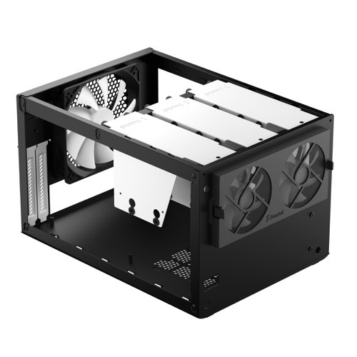 8FR10070671 | The Node 304 features a unique modular interior for outstanding configurability.The Node 304 accommodates up to six hard drives. Unused mounting brackets can be removed to allow for long graphic cards, additional airflow or more space for organizing cables. Additionally, it is equipped with three hydraulic bearing fans, easy-to-clean air filters in all intakes and two front USB 3.0 ports.Featuring hybrid functionality, the Node 304 case is ideally used as a cool-running file server, a stylish and quiet home theatre PC or a powerful gaming system highlighting minimalistic and stunning Scandinavian design and maximum functionality