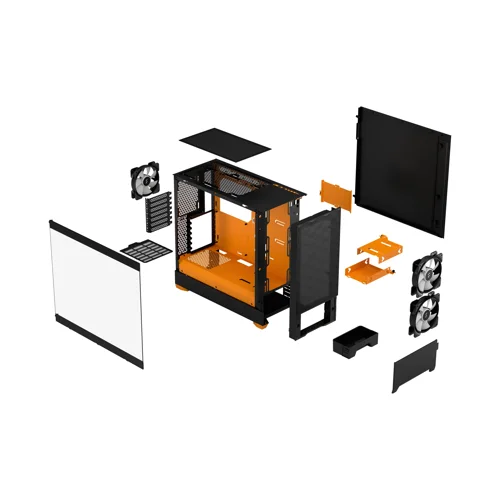 Fractal Design Pop Air ATX RGB Orange Core TG Clear PC Case
