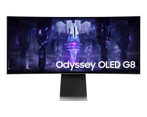 Samsung Odyssey G8 34 Inch 3440 x 1440 Pixels UltraWide Quad HD OLED Mini DisplayPort Micro HDMI USB-C Smart Gaming Monitor Samsung