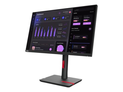 8LEN63CFMATX | Locked and loaded with a whole lot of innovation, the ThinkVision T24i-30 Monitor is powered to help you seize every day. This ample 23.8-inch FHD IPS screen with a wide colour gamut of 99% sRGB makes its vibrancy and colour accuracy a delight to look at even from wide angles.You can adjust the monitor for a more convenient and enjoyable viewing experience with the ergonomic stand’s tilt, lift, swivel and pivot functions. Or simply VESA mount it to save more desk space. With 90% screen real estate, it’s built with a 3-side NearEdgeless bezel design, so your view has fewer distractions and more of what needs to be seen.Integrated Natural Low Blue Light technology reduces toxic blue light while delivering high-fidelity colours.  In addition, the ThinkVision T24i-30 Monitor’s TÜV Rheinland Eye Comfort certification, lets you do more by protecting your eyes from fatigue even during long hours at work.