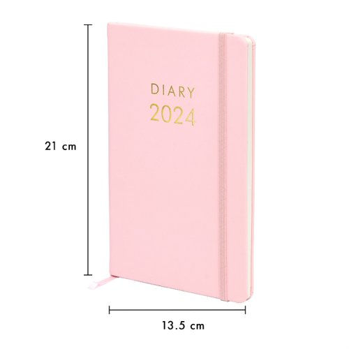 Pukka Pad Carpe Diem 2024 Diary Softcover 130x210mm Pink 9807CD Desk Diaries DR1106