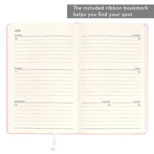 Pukka Pad Carpe Diem 2024 Diary Softcover 130x210mm Pink 9807CD