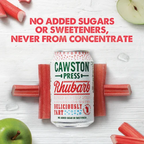 Cawston Press Cans  Rhubarb & Apple  24x330ml