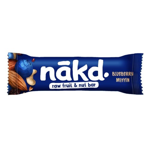 The Nakd Blueberry Muffin bar is a perfect healthy tea-break snack packed full of flavours! Made from 100% Natural ingredients fruits and nuts are smooshed together with blueberries to make a completely satisfying vegan-friendly snack