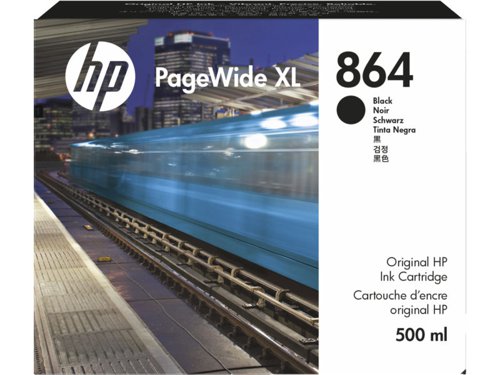 HP No 864 Black Standard Capacity Ink Cartridge  500ml - 3ED86A