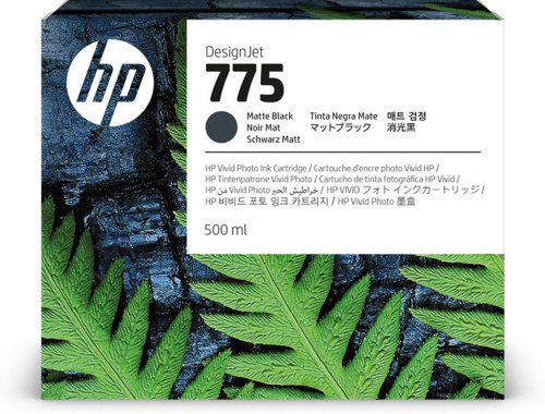 HP1XB22A - HP No 775 Matte Black Standard Capacity Ink Cartridge  500 ml - 1XB22A