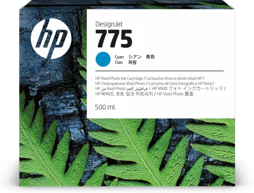 HP No 775 Cyan Standard Capacity Ink Cartridge  500 ml - 1XB17A  HP1XB17A