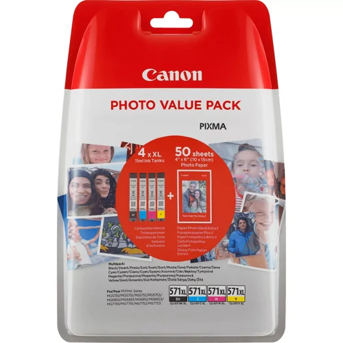 Canon CLI-571XL BK/C/M/Y Photo Value 0332C006