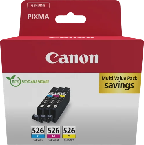 Canon CLI-526 CMY Standard Ink Cartridge 9ml - 4541B018 CACLI526CMYC