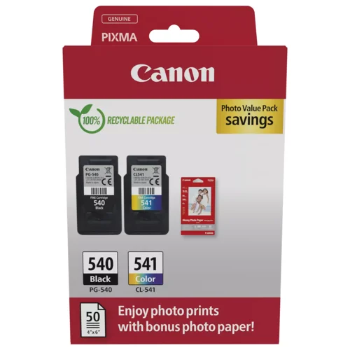 Canon PG-540L/CL-541XL Original Multipack Ink Cartridges & Photo Paper (5225B013)