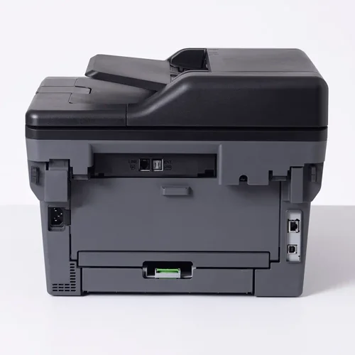 BA83147 | Work smarter from anywhere at home or in the office with the easily connected Brother MFC-L2827DWXL mono A4 all-in-1 laser printer. Supplied the all in box print bundle: 6,000 toner prints (2 x 3,000 page yield toner cartridges) and a 3-year peace of mind guarantee. With a 128MB internal memory. Secure by design, it uses triple-layer security at a device, network and document level, for peace of mind and guarantees that the integrity of your data is maintained. Hosting a range of efficiency-boosting features, this 3-in-1 mono laser printer saves you time with fast flawless printing and quick scan speeds, automatic 2-sided print. 1-sided printing and copying of up to 32 copies per minute, with a resolution of up to 1200 x 1200 dpi (printing) 600 x 600 dpi (copying). A generous 250 sheet paper tray capacity. The contact image sensor (CIS) scanner provides colour and mono scanning, 1200 x 1200 dpi. Fax modem with 33,600bps (Super G3), send the same fax message to up to 260 locations, a memory transmission of up to 400 pages. Connect with Hi-Speed USB 2.0, Wireless, Wi-Fi Direct. Mobile and Web connectivity: Brother Mobile Connect, Brother Print Service Plugin, Mopria (Android), Brother Mobile Connect (iPad/iphone), Apple AirPrint. A quiet mode to reduce the printing noise. All controlled via a 2 line LCD with keys control panel.