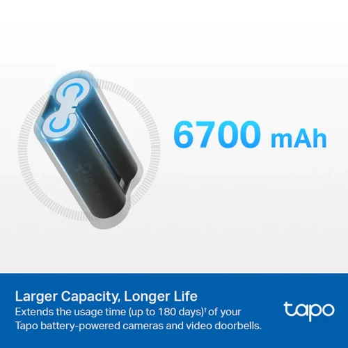 TP-Link Tapo 6700 mAh Battery Pack Rechargeable Battery Packs 8TP10389881