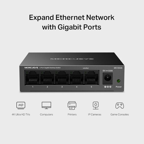TP-Link 5 Port Gigabit Desktop Network Switch 8TP10394363 Buy online at Office 5Star or contact us Tel 01594 810081 for assistance