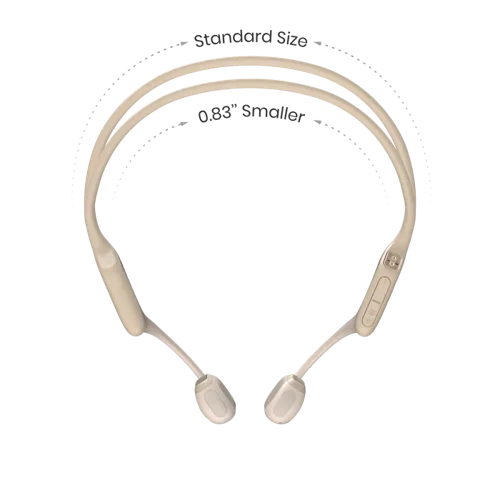 Shokz OpenRun Pro Mini Beige Bone Conduction Bluetooth NeckBand Headset Headsets & Microphones 8SZS811BG