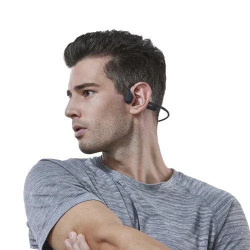 Shokz OpenRun Black Bone Conduction Bluetooth NeckBand Headset Headsets & Microphones 8SZS803BK