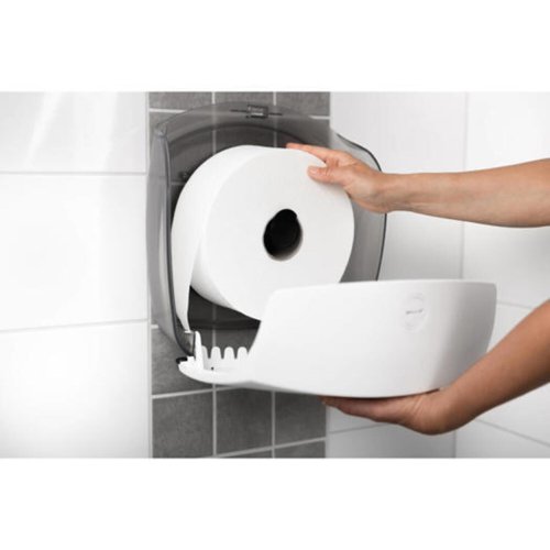 Katrin Toilet Roll Gigant S Dispenser White 82117 KZ08211 Buy online at Office 5Star or contact us Tel 01594 810081 for assistance